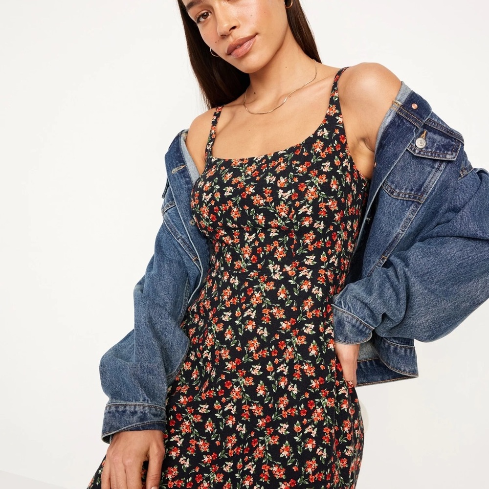 Old Navy Black Floral Dress